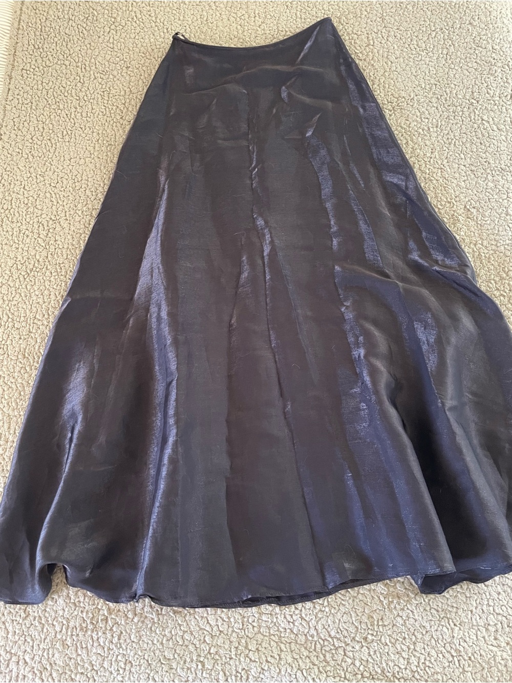 Scott McClintock Shimmery Black Maxi A-Line Skirt size 8 lined